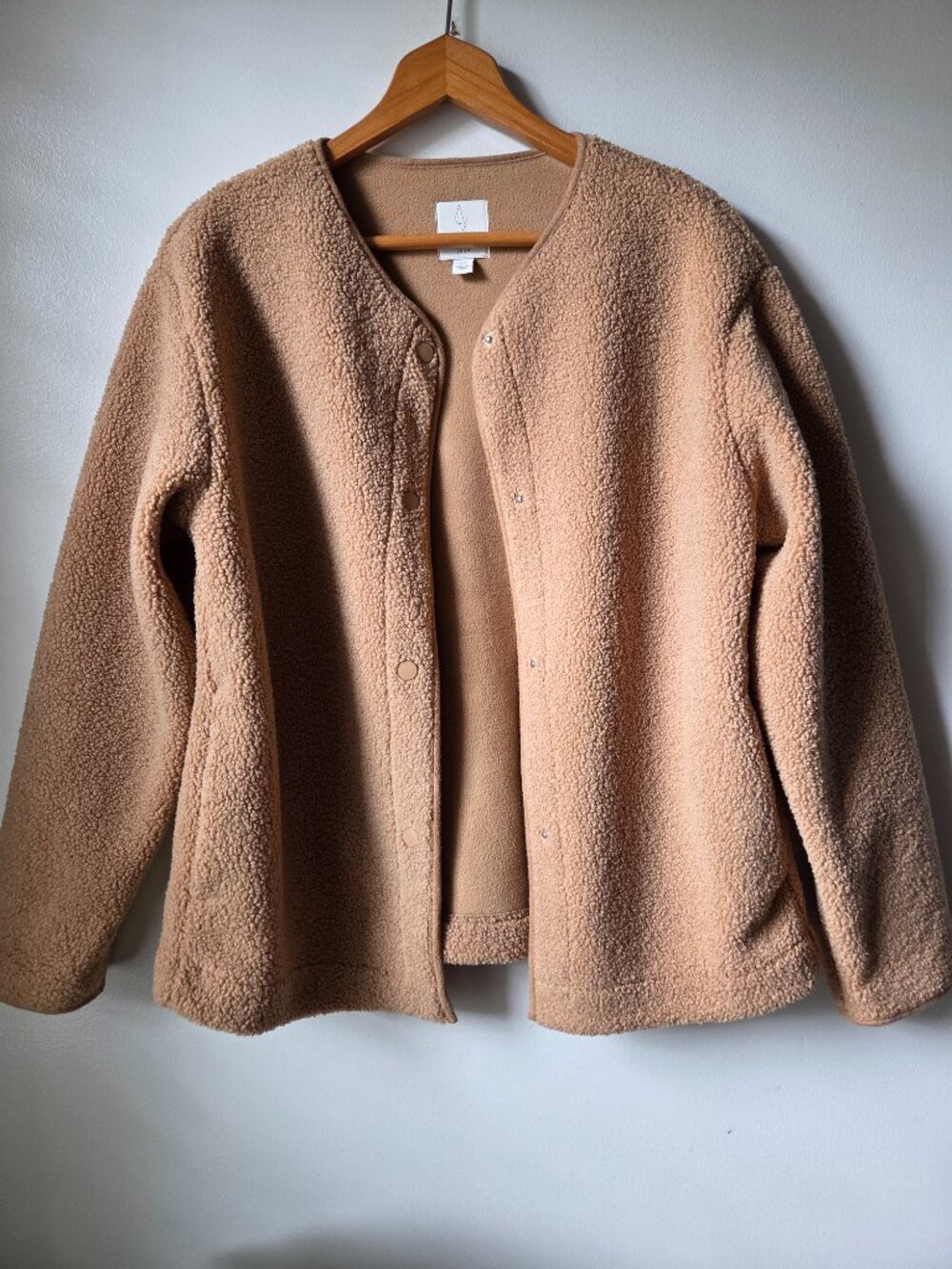 EUC LIKE NEW JOIE TAN SHERPA BUTTONED JACKET SIZE SMALL/PETITE